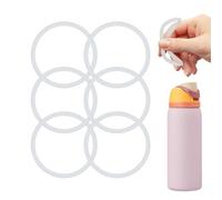 6 Pcs Replacement Gasket for Owala FreeSip 24oz 32oz, Silicone Sealing O Ring for Water Bottle Lid Compatible with Owala 19/24/32/40oz Leak Proof Silicone Seal Bottle Cap Stopper Part(Clear)