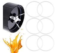 6 PCS Replacement Gaskets Healthy & Environmentally Friendly Rubber O Ring Seals Leakproof Rubber Seal Ring with High Flexibility Compatible with 250W Juicer, White