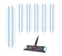 6 PCS Replacement Mop Pads for Vileda H2PrO Spin Mop System, Microfibre Washable Reusable Flat Mop Head Refills, Strong Dirt Absorption Floor Mop Pads for Hard Floors