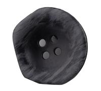 6 Pcs Resin Four-Eye Irregular Half-Round Buttons for Clothing, Color 1, 28mm