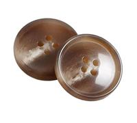 6 Pcs Resin Shiny Four-Hole Buttons for Suits and Shirts, Color 3, 30mm