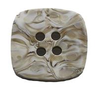 6 Pcs Resin Square Four-Hole Buttons for Sewing Projects, Color 1, 38mm