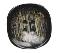 6 Pcs Resin Square Four-Hole Concave Buttons for Sewing Projects, Color 3, 28mm