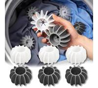 6 Pcs Reusable Laundry Ball White Gray Laundry Dryer Balls for Laundry Clothes Fabrics Reduce Wrinkles Silicone Tidy Clothes Anti Winding