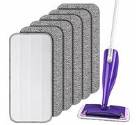 6 PCS Reusable Mop Refill Pads for Flash Powermop, Microfiber Mop Pads Machine Washable for Wet Dry Floor Cleaning Suitable for Hardwood Laminate Floor