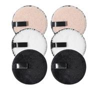 6 Pcs Reusable Washable Microfiber Makeup Remover Pads 4.7 Inch Soft Double-Sided Facial Cleansing Puffs 3 Colors Round Facial Cleansing Puffs Makeup Eraser Cloth Wipes for All Skin Types