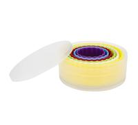 6 Pcs Round Cookie Cutters, Plastic Double Sided Plain/Crinkle Biscuit Cutter Set, Round Pastry Cutters Kitchen Gadgets Baking Tools Accessories Random Color