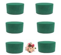 6 PCS Round Floral Foam Blocks, Flower Arranging Accessories Floristry Supplies Flower Arranging Foams, Green Flowers Foams for Flowers Arrangement DIY Decoration