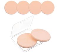 6 Pcs Round Makeup Sponges, Facial Powders Puff Cosmetic Sponge with Travel Case, Face Sponge Foundation Blender, Beauty Blender Sponges for Liquid Foundations Cream Concealer