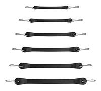 6 Pcs Rubber Bungee Cords with Hooks, Heavy Duty Outdoor Bungee Straps, 9 10 15 21 31 41 Inches, Stretch Straps with 1.8X Max Stretch, 100% Epdm Rubber Cords for Outdoor Cargo Tarp Truck Motorcycle