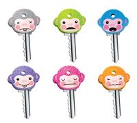 6 Pcs Rubber Key caps Flexible Key Covers caps Novelty Cute Monkey Key Covers Fits Most Standard Keys Made for Easy Identifying Door Keys