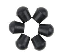 6 Pcs Rubber Tip for Cane Walking Stick Crutches Chair 7/8 in Black