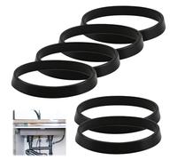 6 PCS Rubber Washers, 40mm Rubber Seal Silicone Gasket Waste Pipe Seal Ring Sink Plumbing Parts Cone Seal Ring Slip Joint Washer for 1 1/2 Inch Kitchen Flush Drain Pipe Sink Odour Trap Siphon