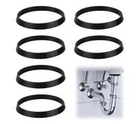 6 PCS Rubber Washers, 40mm Waste Pipe O Ring Seal, Kitchen Cone Rubber Washer fittings Sealing Gasket for 1 1/2 Inch Sink Drain Pipe Odour Trap Siphon Sink Kitchen Home Garden