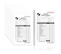 6 PCS Salon Check Pad Guest Checks Books 3×5.1 inch with Serial Numbers Spa Waiter Check Order Book Beauty Salon Receipt Tickets Customer Barber Shop Check Book Supplies 100 Sheets Per Book (6)
