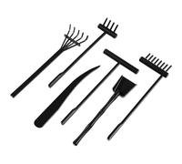6 Pcs Sand Rake Box Rakes Mini Desk Rock Kit Tiny Ornament Push Tools Tray Zen Garden