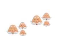 6 Pcs Santa Face Resin Cabochon for Christmas Village and Wrapping