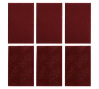 6 Pcs Scouring Pads, Industrial Abrasive Cleaning Pads for Heavy-Duty Surface Polishing, Scourers,Equipment Maintenance, 125MM x 200MM, Red