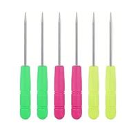 6 Pcs Scriber Needle Cake Decorating Needles - Sculpting Modeling Tools for Royal Icing, Chocolate, and Cookie Decoration - Set of 6 (Rose Red, Lemon Yellow, Leaf Green) - Perfect for Baking Enthusias