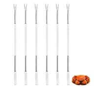 6 Pcs Seafood Forks Picks, Stainless Steel Lobster Fork Multitool Seafood Tools Nut Fork for Picnic Kitchen Oysters, Crab Leg