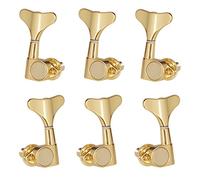 6 Pcs Sealed-gear Electric Bass Tuning Pegs Tuners Machine Heads Gold