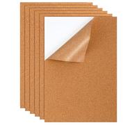 6 PCS Self Adhesive Cork Sheet, 2 mm Thick Cork Tiles for Coasters Wall Decoration DIY Crafts Bulletin Board 20x30 cm
