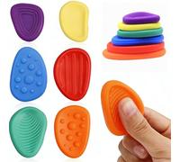 6 Pcs Sensory Stone, Fidget Toys for Kids Adults,Worry Stone Fidget, Sensory Toys for Autism, Fidget Stress Toys for Anxiety Relief