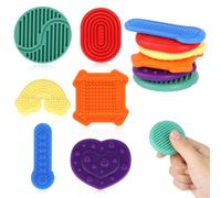 6 Pcs Sensory Stone Toys, Textured Soft Worry Stone for Autism, Multi-Colour Sensory Fidget Toys, Silicone Worry Stone for Kids Adults Anxiety Relief and Minimize Stress
