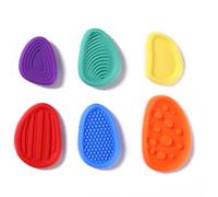 6 Pcs Sensory Stones,Fidget Toys for Kids Adults,Multicolor Silicone Worry Stones,Textured Soft Worry Stone for Autism Kids,Fidgets for School,Fidget Stress Toys for Anxiety Relief