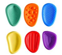6 Pcs Sensory Stones Fidget Toys for Kids & Adults - Worry Stone Stress Relief Toys for Anxiety & Autism - Quiet, Comfortable, Easy to Use