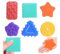 6 PCS Sensory Stones, Sensory Toys, Sensory Toys for Autism, Fidget Stress Toys for Students Anxiety Relief, Social Emotional Feelings Toys-Texture Sensory Fidget Toy （Random Color）