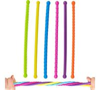 6 PCS Sensory Toys for Autism, Colorful Quiet Sensory Noodles, Stretchy Fidget Toys for Kids and Adults, Textured Sensory Tools for Stress Relief, Autism Toys for Classroom and Travel