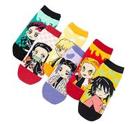 6 pcs/set Anime Socks, Kamado Tanjiro Kamado Nezuko Cotton Socks Cute Anime Figures Printed Short Socks Anime for Girls Fans Gift