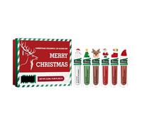 6 Pcs/Set Christmas Colorful Lip Gloss Set Matte Lips Tint Moisturizing Lipstick Nourishing Lip Stain