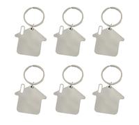 6 Pcs/Set Metal House Keyrings Small Keyrings Creative Holder Housewarming Couple Friend Family