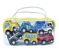 6 Pcs/set Mini Toy Cars Pull Back Car Play Set Cartoon Vehicle Trucks Baby Toddlers Kids Boys Party Birthday Christmas Toys
