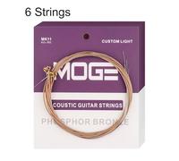 6 PCS/Set Professional Acoustic Guitar Strings for Folk Guitar, Silver, Extra-Light Gauge