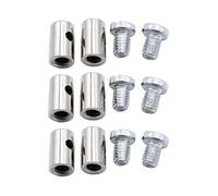 6 pcs/set SHLPDFM 6MM Solderless Cable Nipple Top Screw Type Solderless Nipples Compatible with Motorcycle Bicycle Motorbike Car Quad Wire