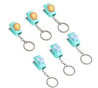 6 Pcs/Set Small Stapler Lovely Cartoon Stapler Keychains Book Binding Machines Keychains Animal Keyring