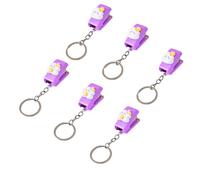 6 Pcs/Set Small Stapler Lovely Cartoon Stapler Keychains Book Binding Machines Keychains Animal Keyring