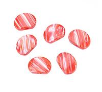 6 PCS Set Tuning Pegs Machine Heads Acrylic Buttons Guitar Elegant Decoration Standard Acoustic Electric White Black Ferrules Screws (Oval dark red stone pattern)