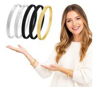 6 Pcs Shirt Sleeve Holders for Men Women, Metal Stretch Anti-Slip Sleeve Garters Adjustable Elastic Armbands Set for Professional Suit Uniforms Clothing Keeper, Gold White Black