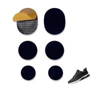 6 Pcs Shoe Hole Repair Patch, Self-Adhesive Sneaker Heel Repair Patch, Leather Heel Cushion Inserts, Anti-Abrasive Quick Shoes Tool for Running Shoes and Fabric Footwear (Black)