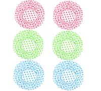 6 Pcs Shower Caps, Reusable Bath Cap with Elastic Band, Waterproof Plastic Shower Caps for Women, Men, Kids (Mixed Color)