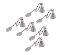 6 Pcs Shuttlecock Keychain Badminton Hanging Ornaments Bag Charm Sport Keychain Pendant Decorations Car Key Chain