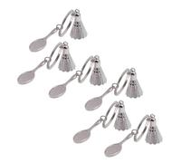 6 Pcs Shuttlecock Keychain Badminton Hanging Ornaments Bag Charm Sport Keychain Pendant Decorations Car Chain