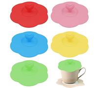 6 Pcs Silicone Anti-Dust Reusable Cup Covers - Sealing Lids for Coffee, Beer, Tea