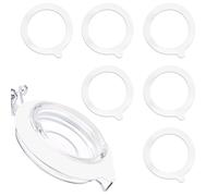 6 Pcs Silicone Canning Jar Gaskets, 3.74in Silicone Airtight Seals Leakproof Replacement Seal Rings for Mason Regular Mouth Glass Canning Jar(White)