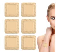 6 Pcs Silicone Foam Dressing 10 X 10 cm Foam Dressing for Wounds Waterproof Dressings for Wounds Wound Dressing Pads Silicone Wound Dressing Suitable for Pressure Sores Buttocks Bedsores