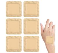 6 pcs Silicone Foam Dressing for Wounds, Foam Dressing for Wounds, 10x10cm, Waterproof, High Absorbency Ideal for All Body Parts